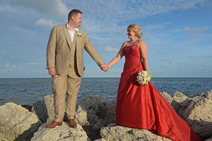 red dress wedding key west