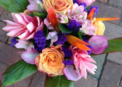 "Orange & Pink Tropical" bouquet